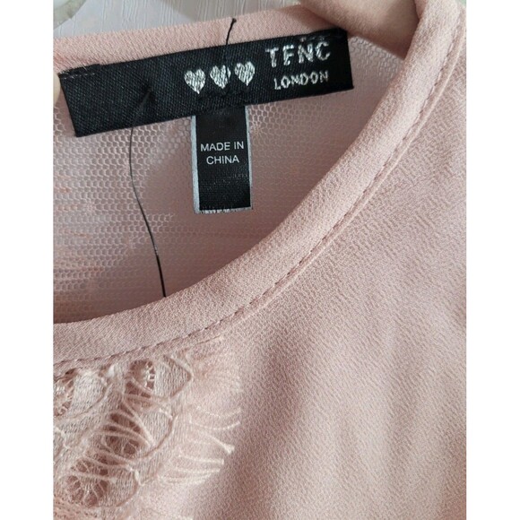 TFNC London Sz 8 US Maternity Bridesmaids Chiffon Finley Maxi Dress Lace Wedding - Picture 3 of 16